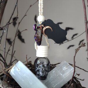 Witchy Snow Fae Skull Diffuser Bubble Gum Candy Floss Scent Car Air Freshener